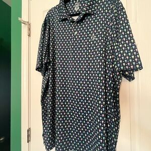 Rhoback Navy Pickleball Pattern Polo XXXL